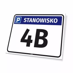 Tabliczka z oznaczeniem stanowiska parkingowego i symbolem P