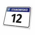 Tabliczka z oznaczeniem stanowiska parkingowego i symbolem P