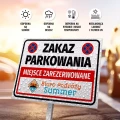 Tabliczka - zakaz parkowania z Twoim logo