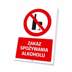 Tabliczka: Zakaz spożywania alkoholu