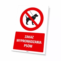 Tabliczka: Zakaz wyprowadzania psów