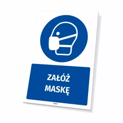 Tabliczka: Załóż maskę