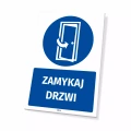 Tabliczka: Zamykaj drzwi