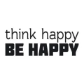 Think happy be happy 1738 naklejka samoprzylepna